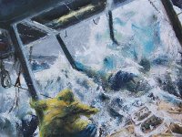 Une vague par l'arrière huile sur toile , 40 X 40 cm disponible à la vente