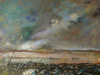 Les bouchots huile sur toile, 46 x 55 cm