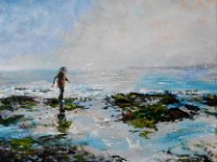 surpris par la marée 2 Huile sur toile 25cm x30cm 90€