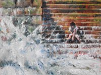 Si bas qu'elle sent le gout de l'amer Huile sur toile 30cm x30cm