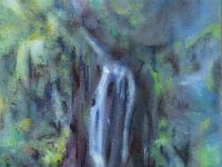 cascade autoire 2 cascade d'autoire huile sur toile Disponible à la vente
