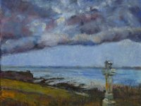 Le calvaire de Pen Lan Huile sur toile; 46x 55cm Disponible 780€