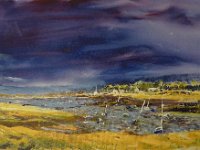 Lumières de Penerf. Lumières sur Pénerf, Huile sur toile, 30X 40cm Disponible à la vente