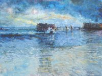 Les rochers du Goulumer Huile sur toile 54 X 65 cm Disponible