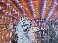 Tournis manège Le Premier Prix du Jury , Trophée Carrare 2018 Acrylique sur toile de 116x 89 cm