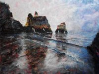 Plage de L'Algarve Huile sur toile 100 X 80 cm Disponible