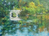 printemps à Penmur Toile réalisée en démo du cours de peinture sur le motif au printemps. Disponible à la vente à l'expo des travaux des talents cachés