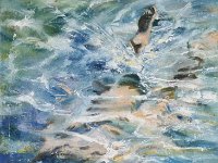 Naïade 2 Huile sur toile 30x30cm Disponible