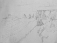 Dessin au crayon qui a servi de base au tableau ...