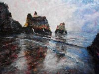 Plage de L'Algarve Huile sur toile 100 X 80 cm Disponible