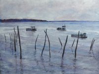 Herbe, Cap Ferret Huile sur toile 54 x65 cm , Disponible