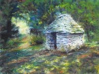 Cazelle du causse de Roumégouse près de Rocamadour Huile sur toile 33 x 41 cm Disponible à la vente