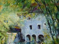 cougnaguet au mois d aout Le moulin de Cougnaguet , huile sur toile réalisée en démonstration de stage de 2016 sur site au moulin de cougnaguet Huile sur panneau toilé 28 x 39 cm...