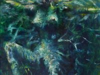 Baigneuse sous l'eau Huile sur toile 41x33cm Disponible