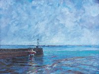 Cancale à marée basse Huile sur toile Disponible