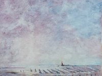 Pêche à pied (Pénerf) Huile sur toile 50 x 40 cm Disponible