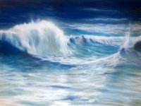 Vague et ressac.jpg Pastel 30 x 40 cm Disponible